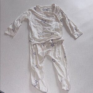 Bonsie Baby White Star Print Footie